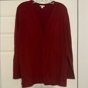 J. Jill Deep Red Women's Cardigan Sweater